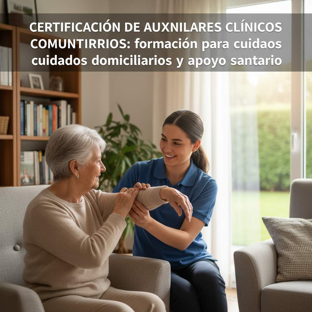 Certificación de Auxiliares Clínicos Comunitarios: formación para cuidados domiciliarios y apoyo sanitario
