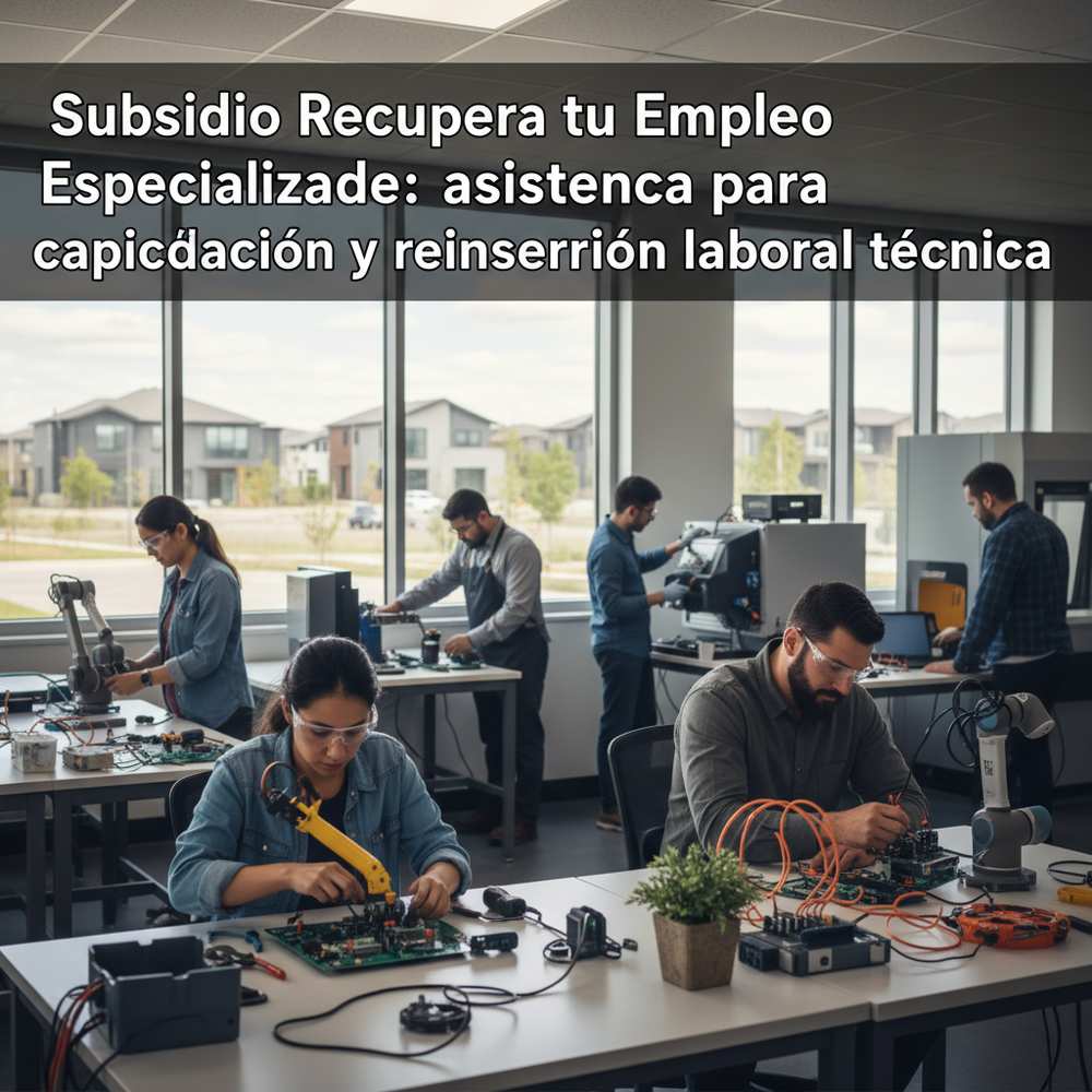 Subsidio Recupera tu Empleo Especializado: asistencia para capacitación y reinserción laboral técnica