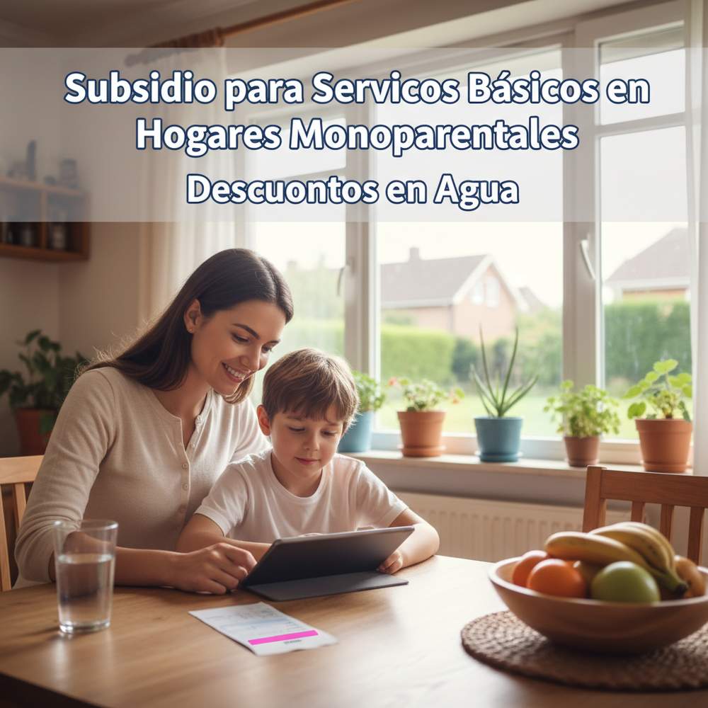 Subsidio para Servicios Básicos en Hogares Monoparentales: descuentos en agua